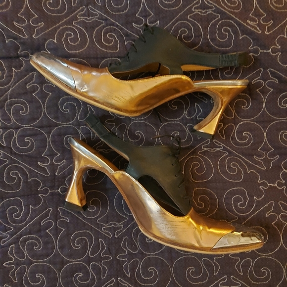 Big Presence Faraday John Fluevog in metallic leather RARE - Picture 2 of 6
